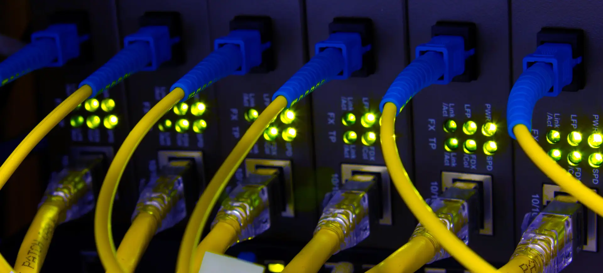 Fiber and ethernet ports on a switch